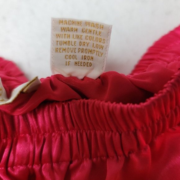 Victorias Secret Womens P Gold Label Satin Pajama Set Pink Top and Pants Vintage - Picture 12 of 16